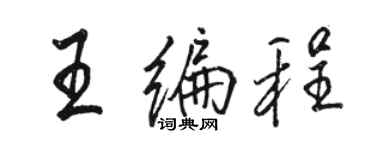 駱恆光王編程行書個性簽名怎么寫