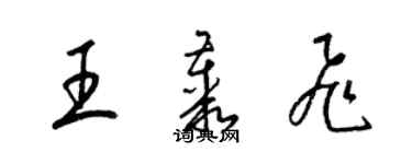 梁錦英王叢飛草書個性簽名怎么寫