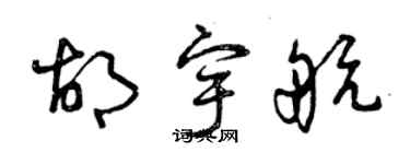 曾慶福胡宇航草書個性簽名怎么寫