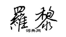 王正良羅黎行書個性簽名怎么寫