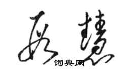 駱恆光段慧草書個性簽名怎么寫