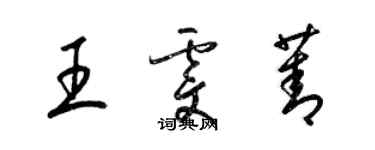 梁錦英王雯菁草書個性簽名怎么寫