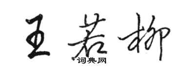 駱恆光王若柳行書個性簽名怎么寫