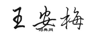 駱恆光王安梅行書個性簽名怎么寫