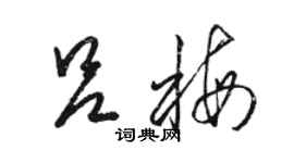 駱恆光呂梅草書個性簽名怎么寫