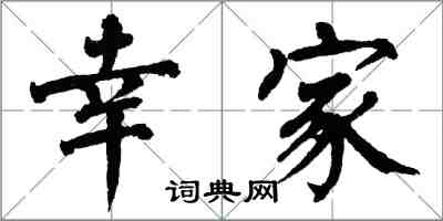 翁闓運幸家楷書怎么寫