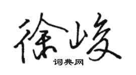 駱恆光徐峻行書個性簽名怎么寫
