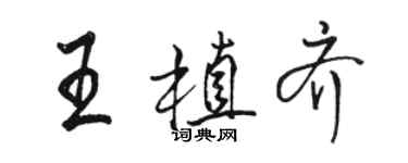 駱恆光王植齊行書個性簽名怎么寫