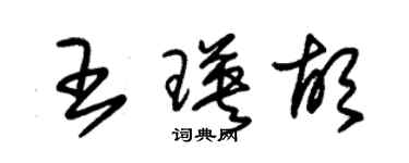 朱錫榮王瑛胡草書個性簽名怎么寫