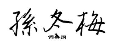 王正良孫冬梅行書個性簽名怎么寫