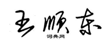 朱錫榮王順東草書個性簽名怎么寫