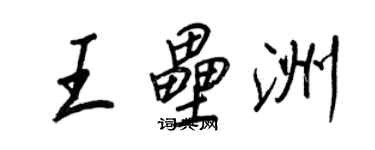 王正良王壘洲行書個性簽名怎么寫