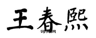 翁闓運王春熙楷書個性簽名怎么寫