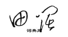 駱恆光田闊草書個性簽名怎么寫