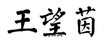 翁闓運王望茵楷書個性簽名怎么寫