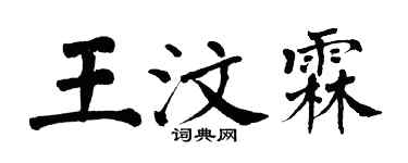 翁闓運王汶霖楷書個性簽名怎么寫