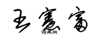 朱錫榮王憲富草書個性簽名怎么寫