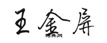 駱恆光王金屏行書個性簽名怎么寫