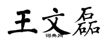 翁闓運王文磊楷書個性簽名怎么寫