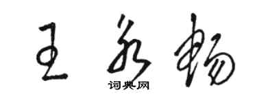 駱恆光王永暢草書個性簽名怎么寫