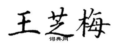 丁謙王芝梅楷書個性簽名怎么寫