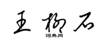 梁錦英王柳石草書個性簽名怎么寫