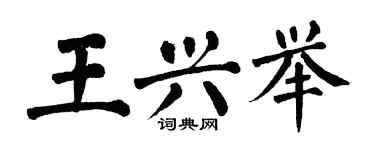 翁闓運王興舉楷書個性簽名怎么寫