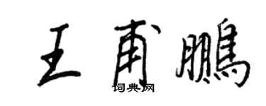 王正良王甫鵬行書個性簽名怎么寫