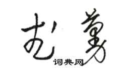 駱恆光武蔓草書個性簽名怎么寫