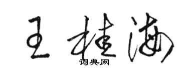 駱恆光王桂海草書個性簽名怎么寫