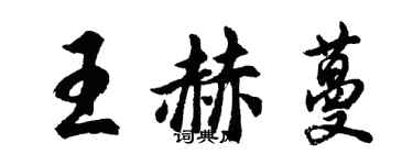 胡問遂王赫蔓行書個性簽名怎么寫