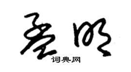 朱錫榮孟明草書個性簽名怎么寫