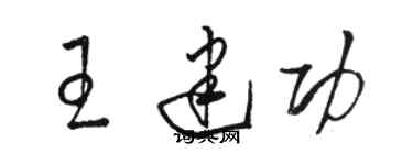 駱恆光王建功草書個性簽名怎么寫