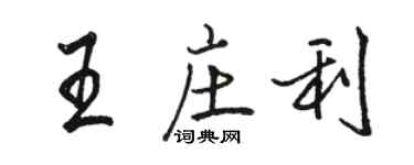 駱恆光王莊利行書個性簽名怎么寫