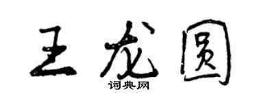 曾慶福王龍圓行書個性簽名怎么寫