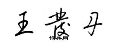 梁錦英王發丹草書個性簽名怎么寫