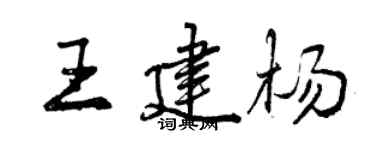 曾慶福王建楊行書個性簽名怎么寫