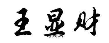 胡問遂王顯財行書個性簽名怎么寫