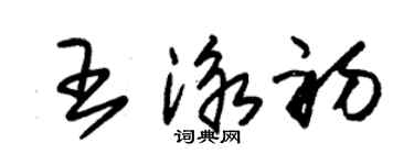 朱錫榮王泳初草書個性簽名怎么寫