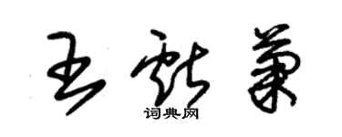 朱錫榮王獻菊草書個性簽名怎么寫