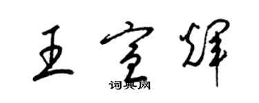 梁錦英王宣輝草書個性簽名怎么寫