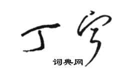 駱恆光丁寧草書個性簽名怎么寫