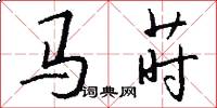 馬蒔怎么寫好看
