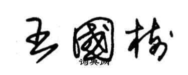 朱錫榮王國樹草書個性簽名怎么寫