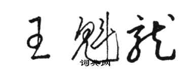 駱恆光王魁龍草書個性簽名怎么寫