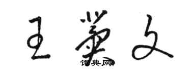 駱恆光王冀文草書個性簽名怎么寫