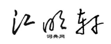 駱恆光江明軒草書個性簽名怎么寫