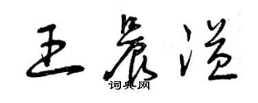 曾慶福王晨溢草書個性簽名怎么寫