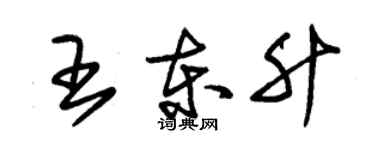 朱錫榮王東升草書個性簽名怎么寫