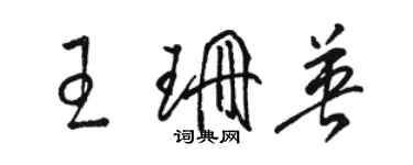 駱恆光王珊英草書個性簽名怎么寫